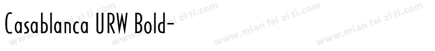Casablanca URW Bold字体转换
